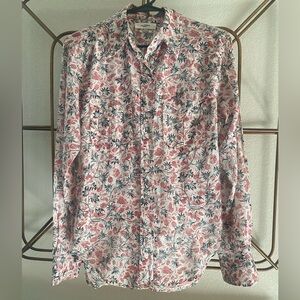 Isabel Etoile Marant- Red & blue floral button up